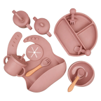 Silicone Suction Baby Feeding Plate Set